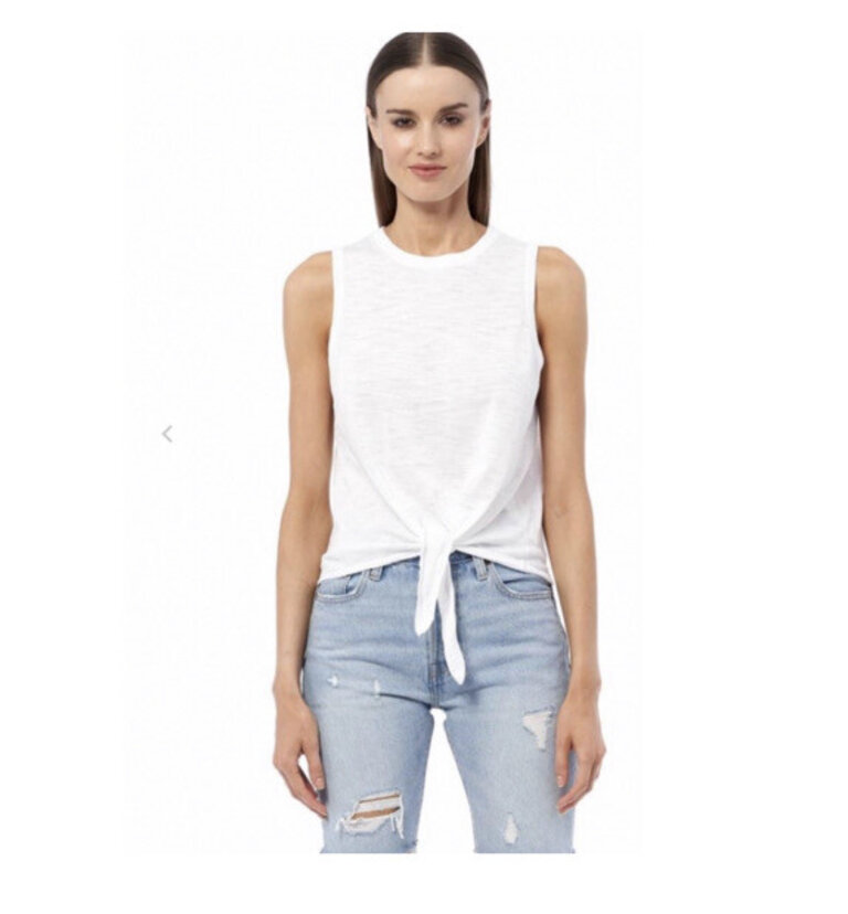 360 CASHMERE ARYA TANK IN WHITE