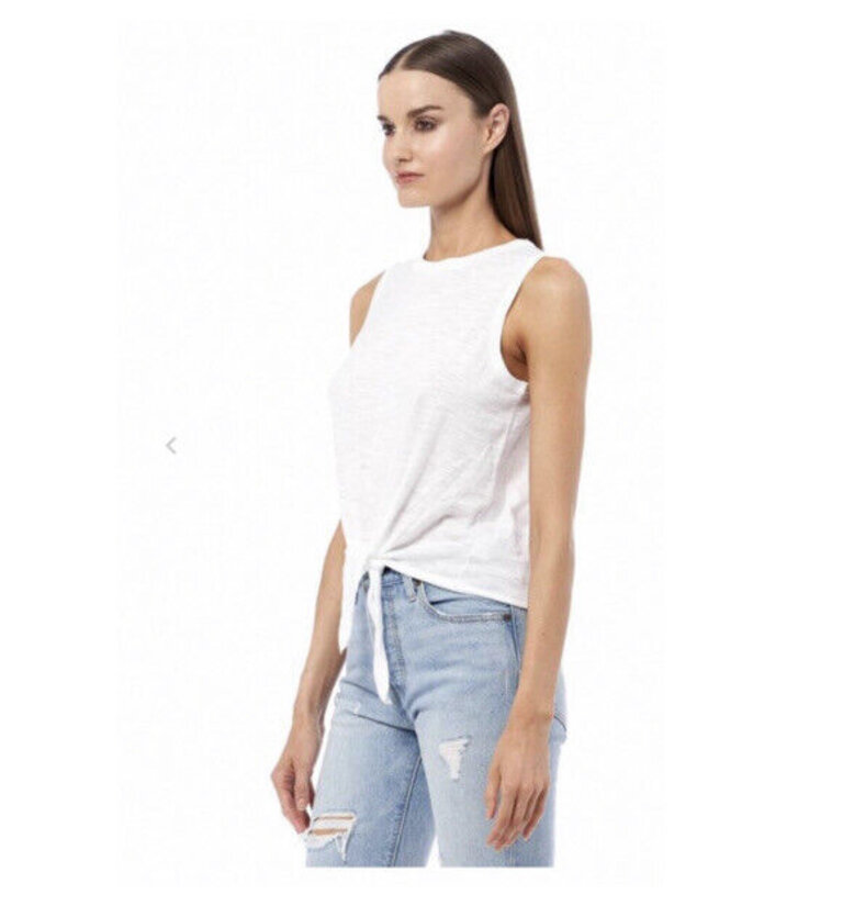 360 CASHMERE ARYA TANK IN WHITE