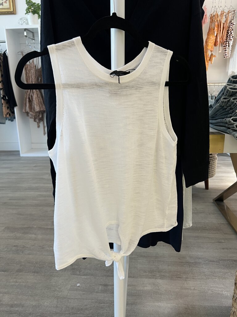 360 CASHMERE ARYA TANK IN WHITE