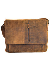 MESSENGER BAG WITH FRONT ZIPPER - LARGE - barebirch
