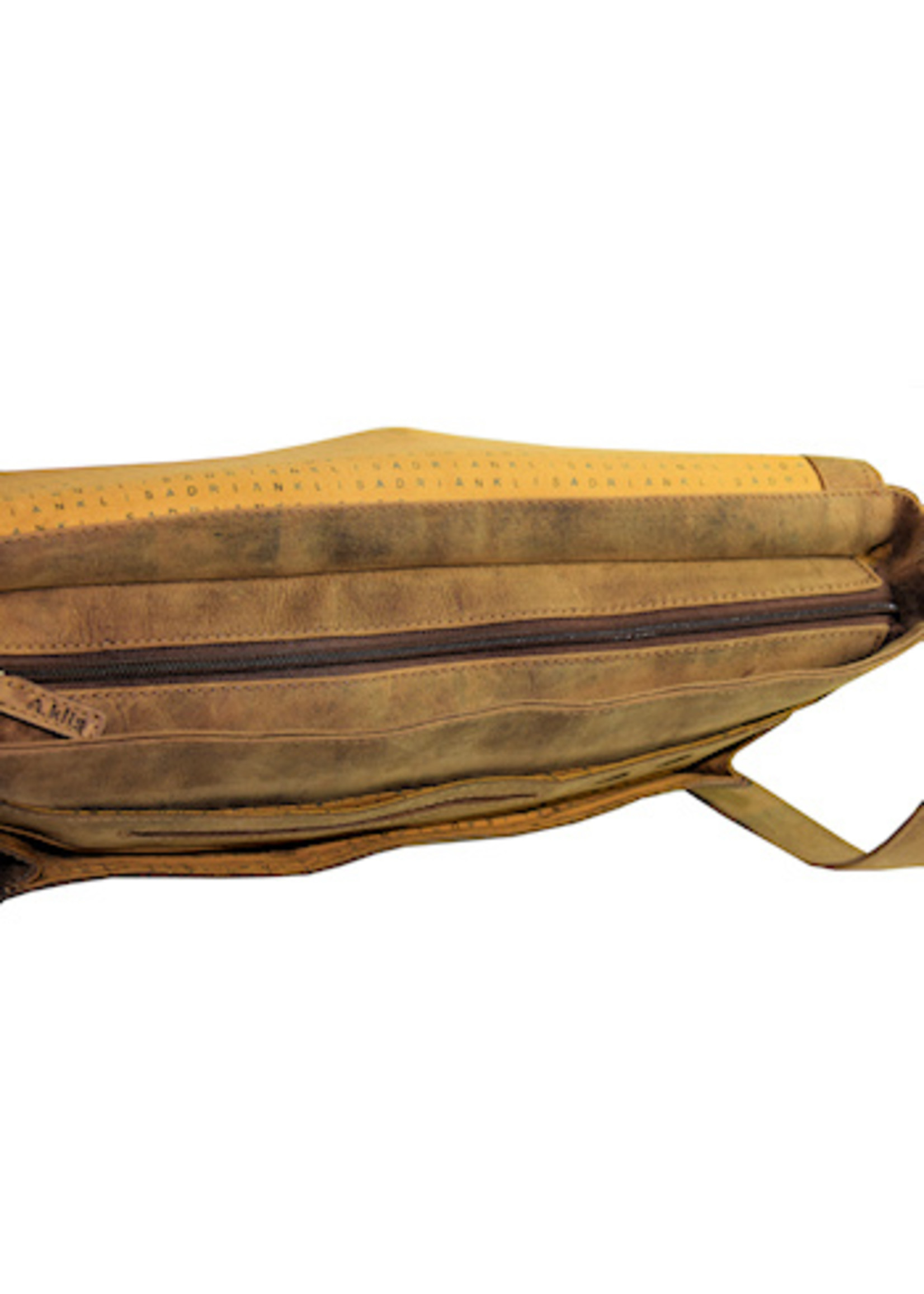 MESSENGER BAG WITH FRONT ZIPPER - LARGE - barebirch