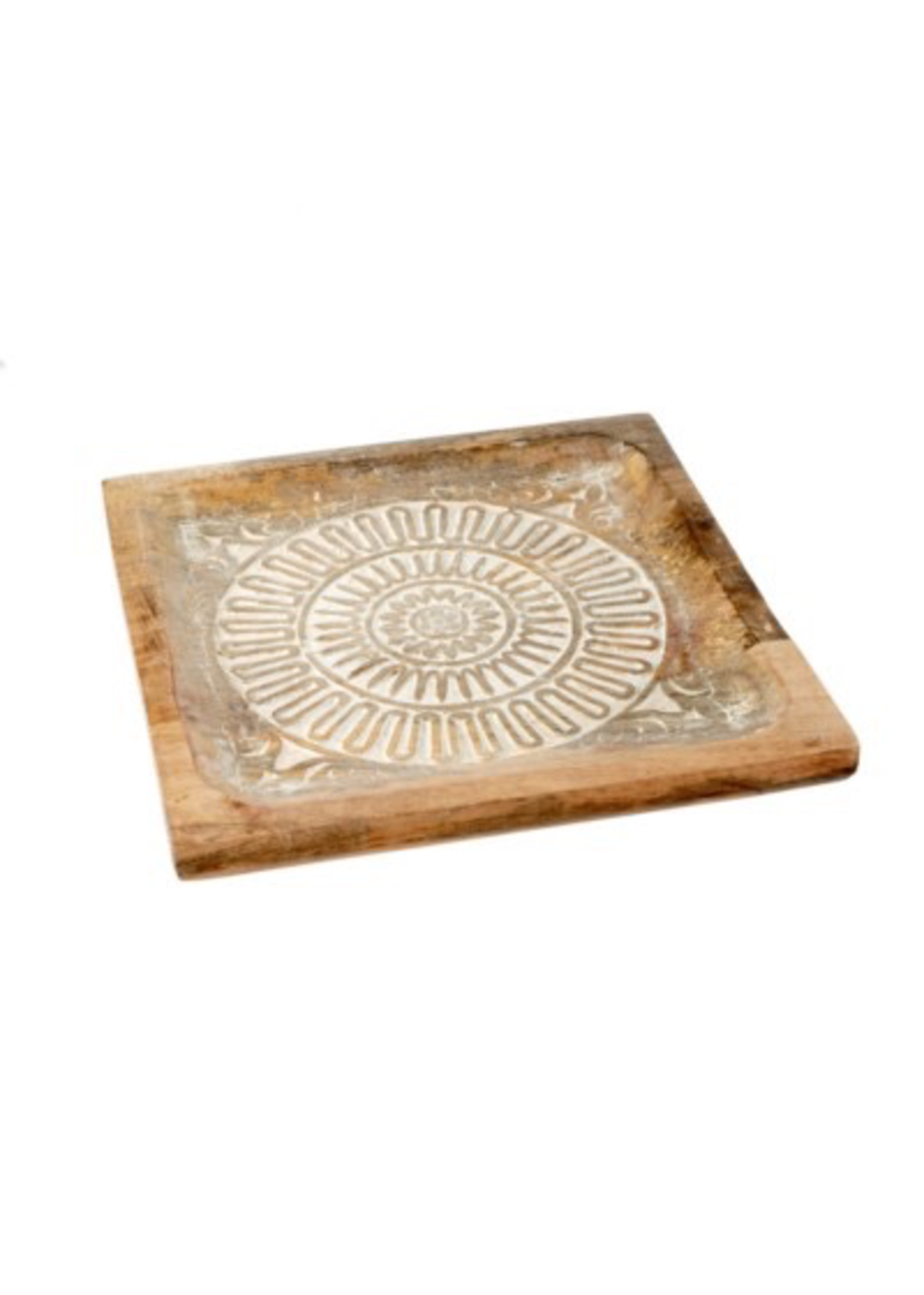 Mandala wooden tray large