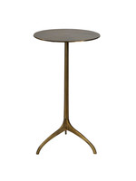 INDUSTRIAL ROUND ACCENT TABLE, GOLD
