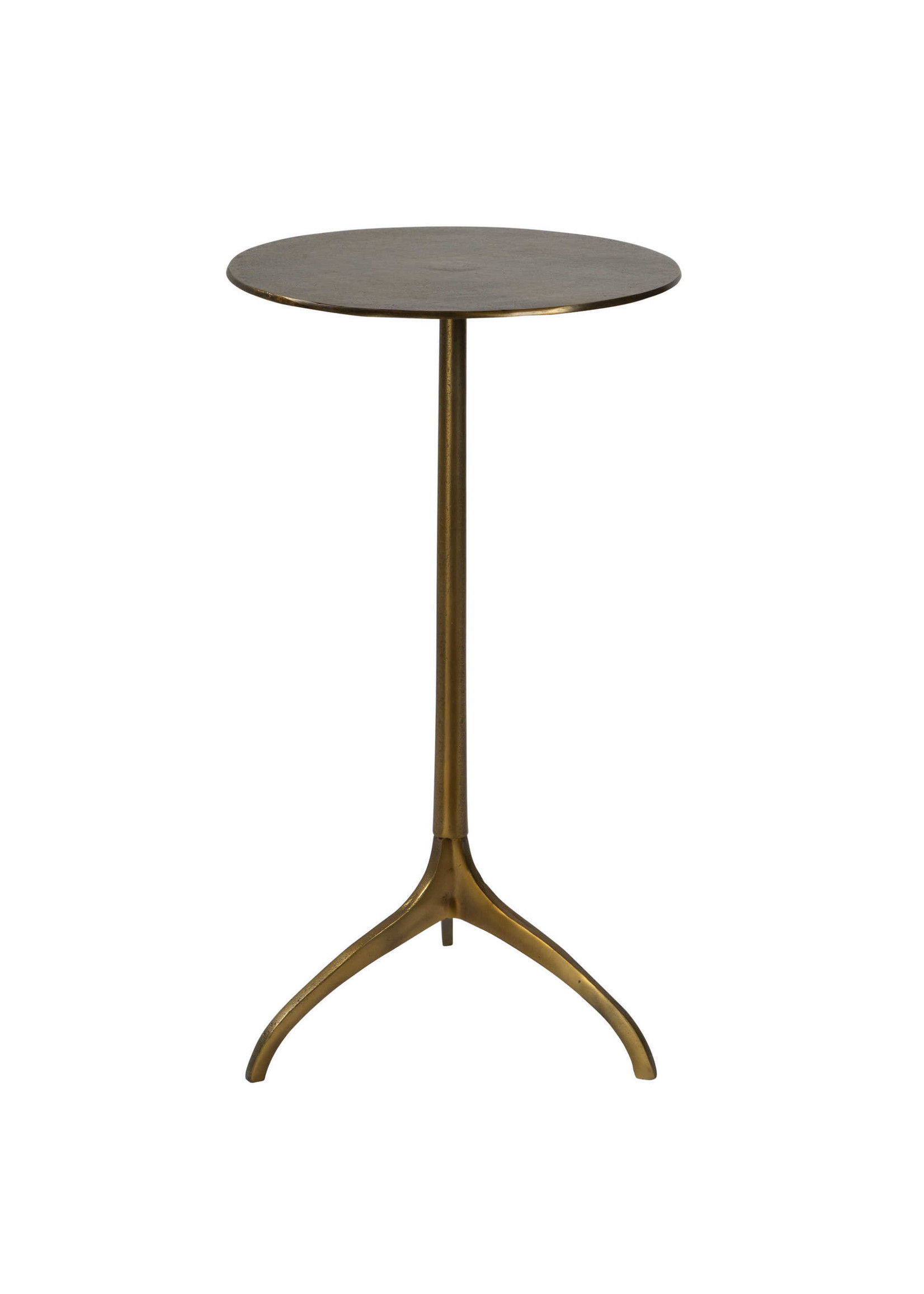 INDUSTRIAL ROUND ACCENT TABLE, GOLD