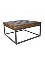 Tufted Leather Stool