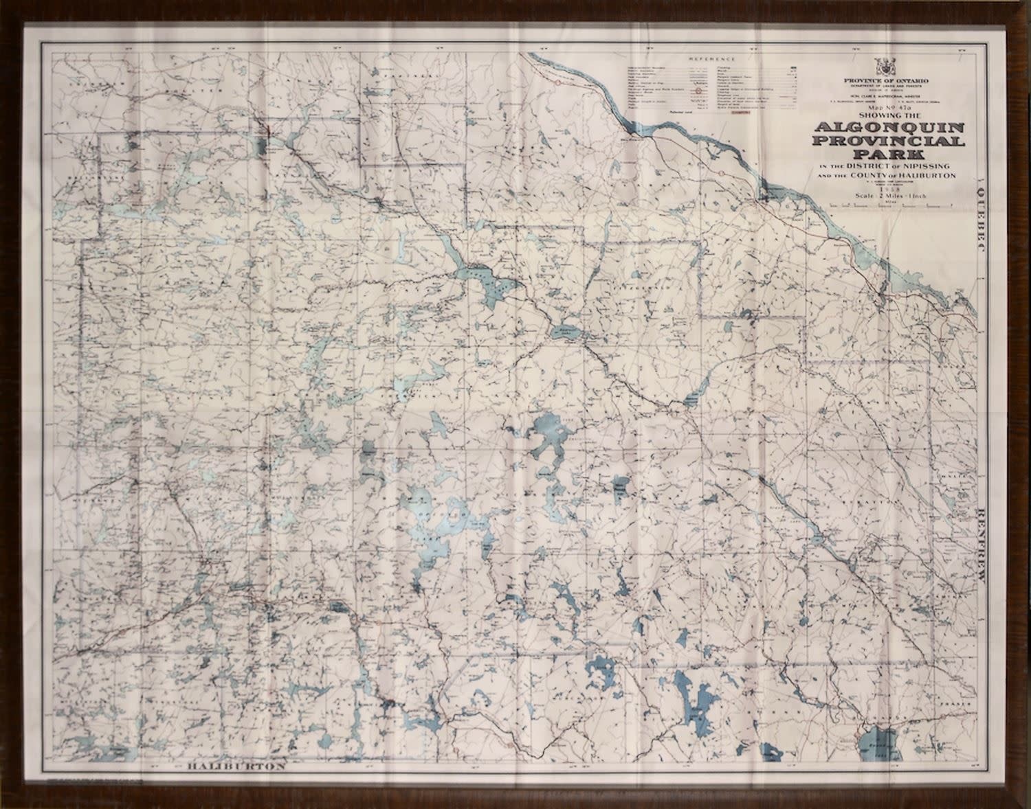 1958 Map Of Algonquin Park Barebirch   1958 Map Of Algonquin Park 