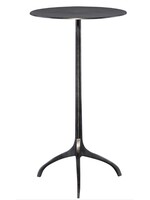 INDUSTRIAL ROUND ACCENT TABLE, BLACK