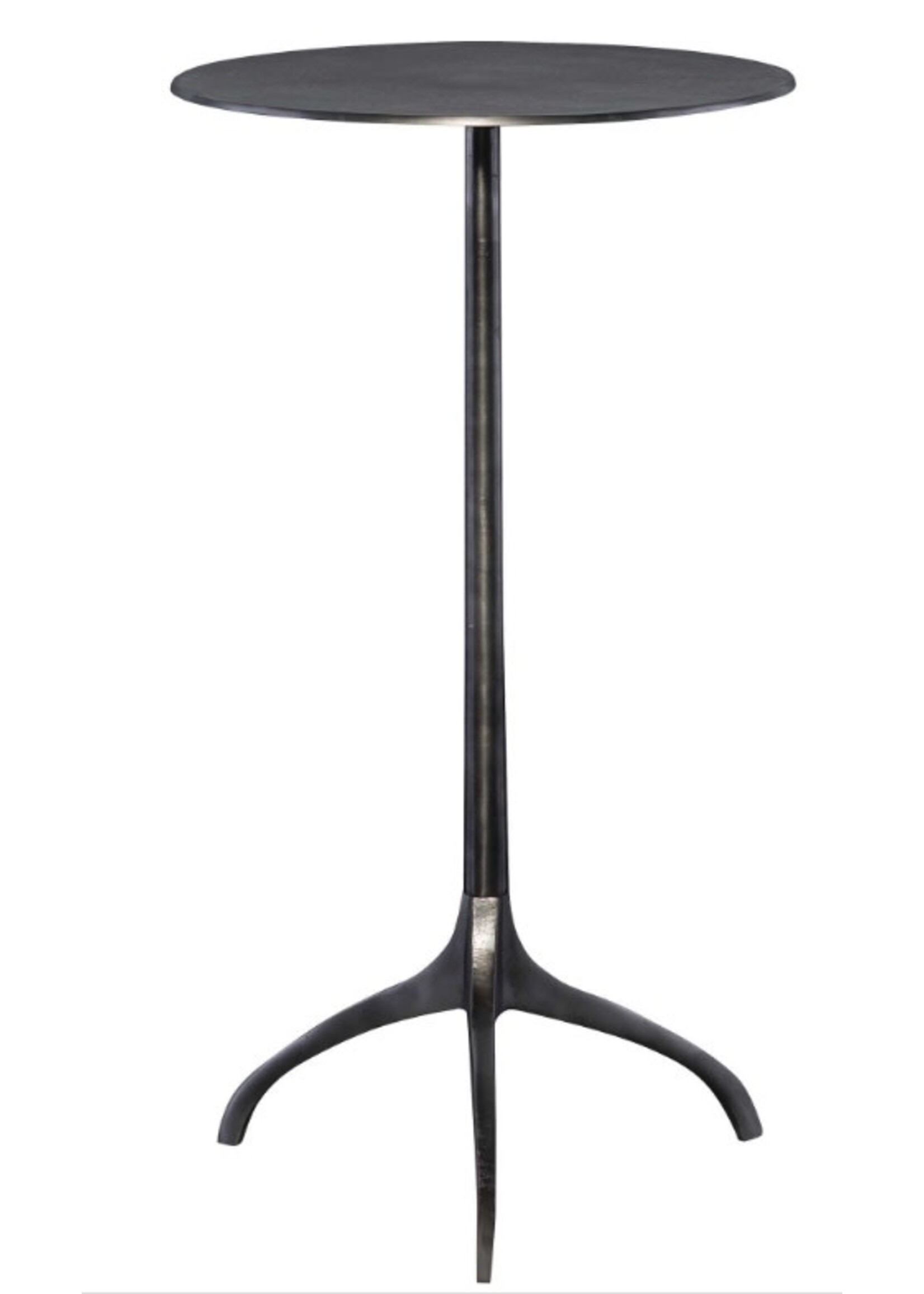 INDUSTRIAL ROUND ACCENT TABLE, BLACK