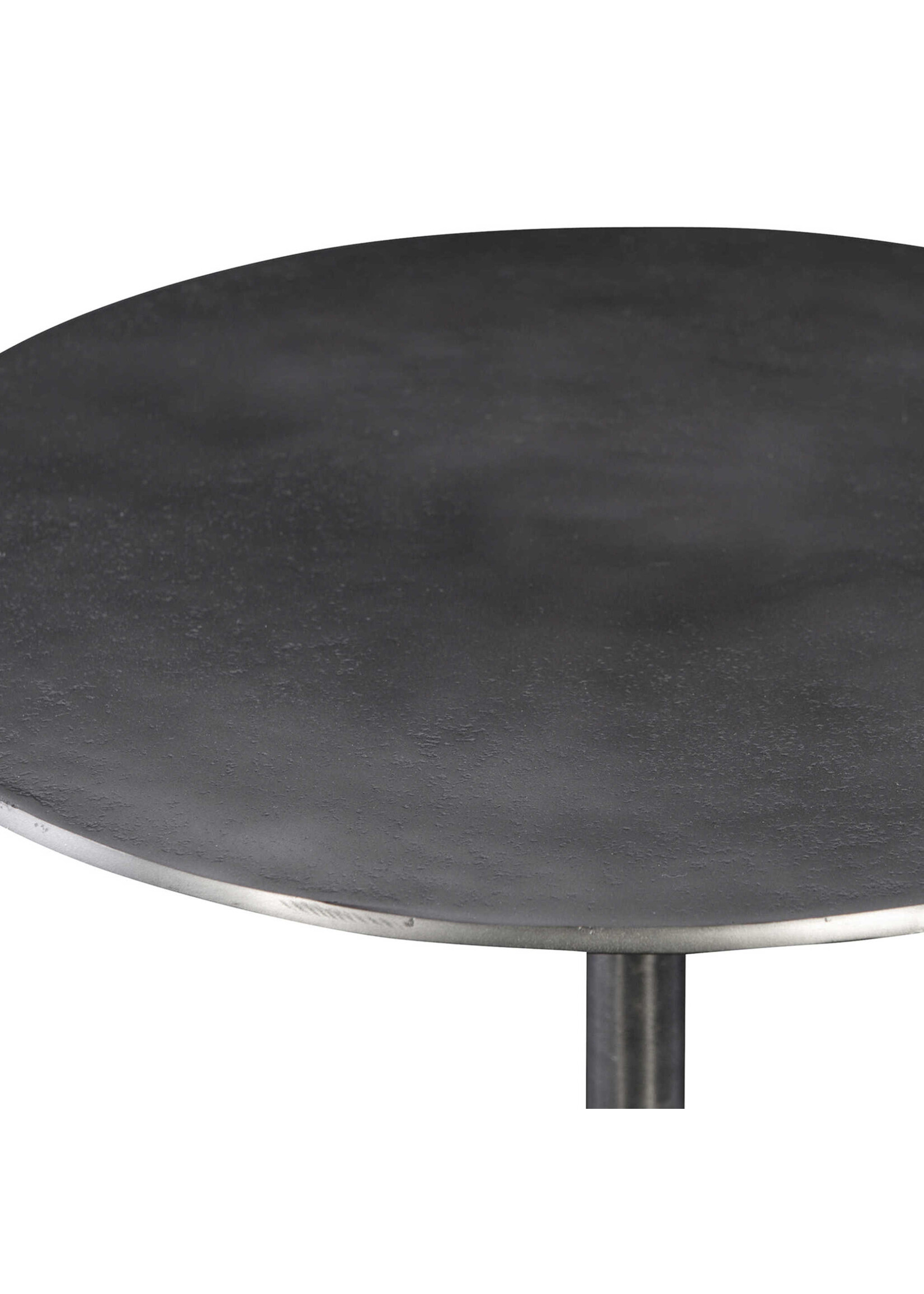 INDUSTRIAL ROUND ACCENT TABLE, BLACK