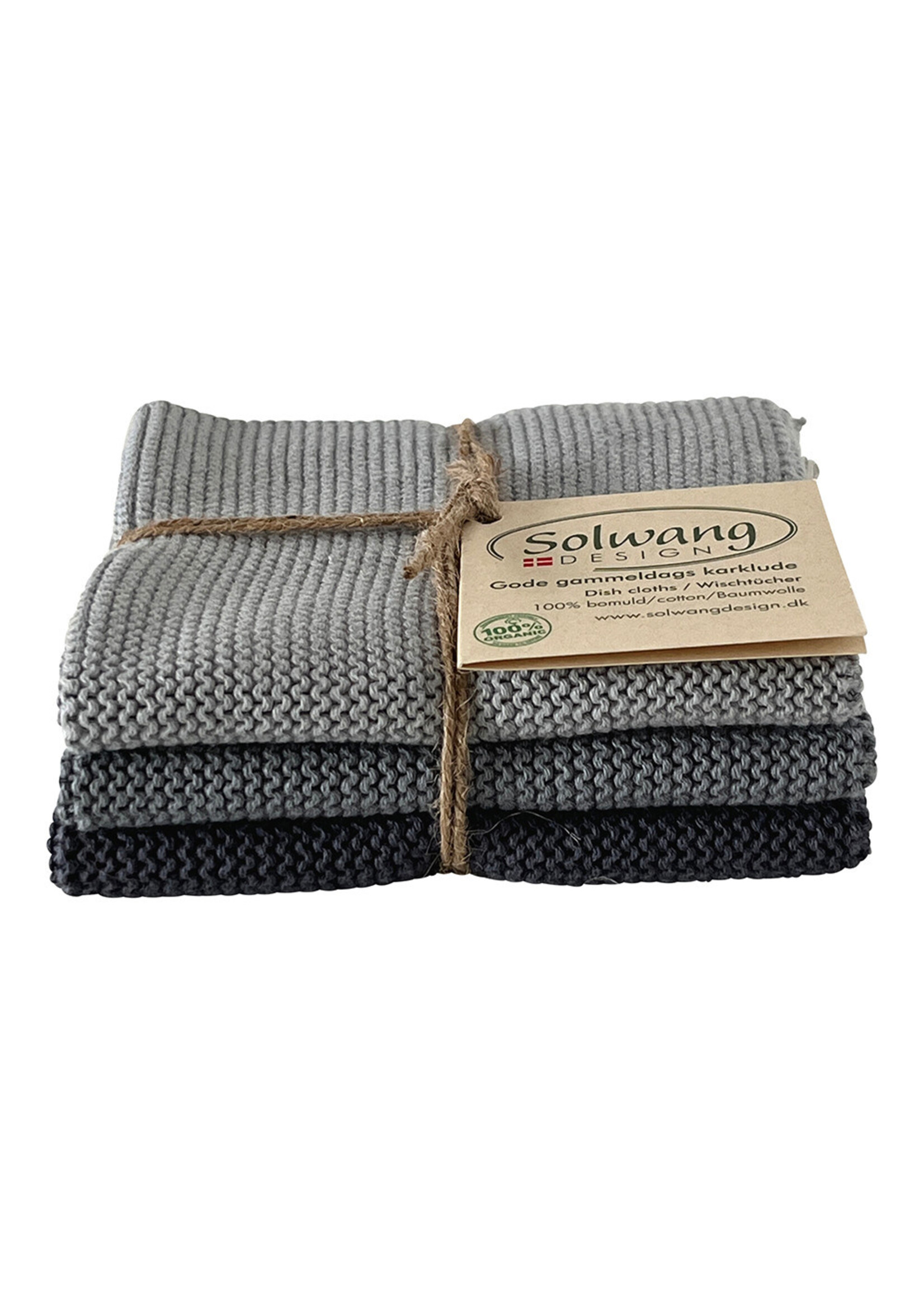 Solwang Solwang dish cloths stormy grey combo