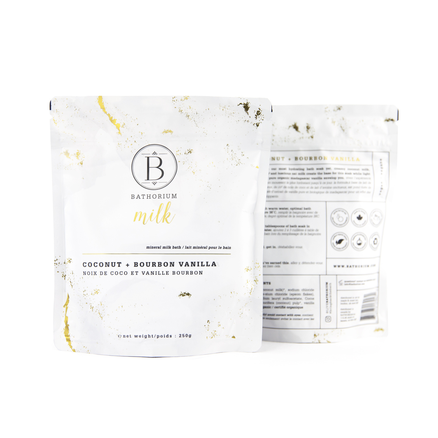 Bathorium MILK Coconut + Vanilla Mineral Bath Soak 250g