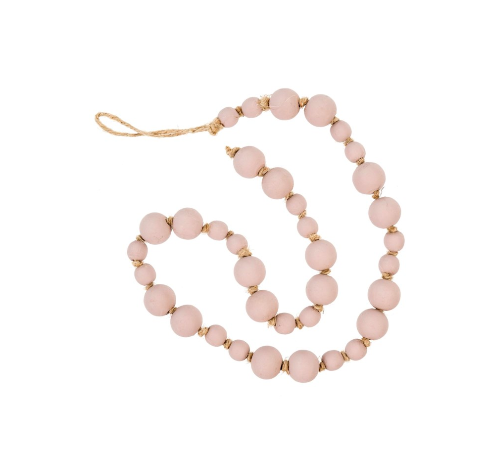 Indaba Trading Co. Blush Wooden Prayer Beads