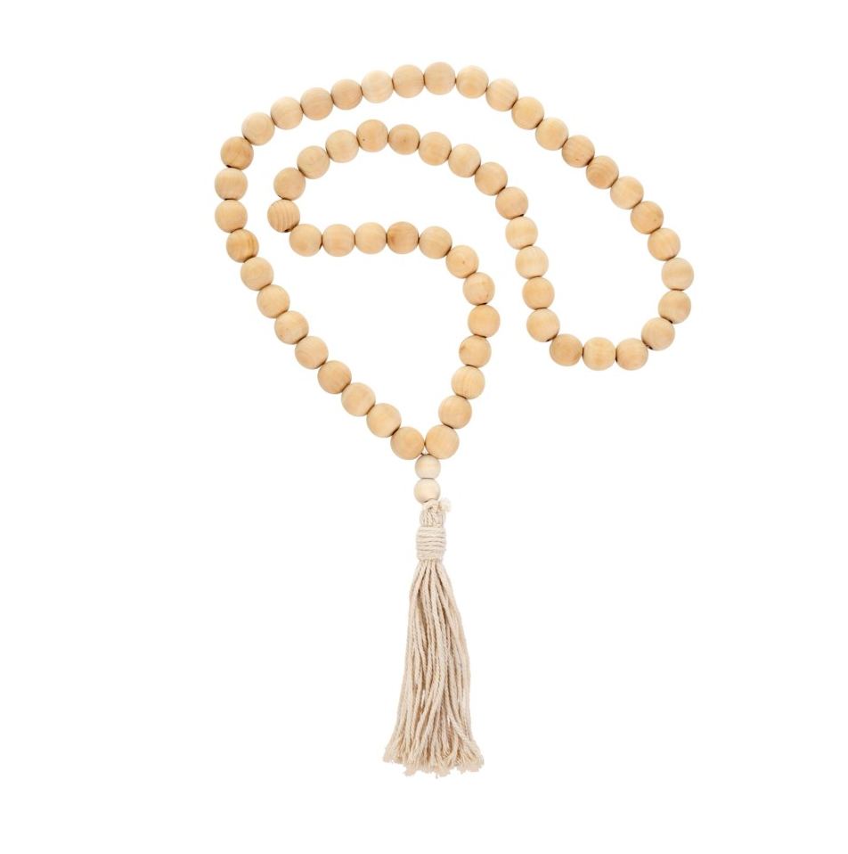 Indaba Trading Co. Tassel Blessing Beads Natural