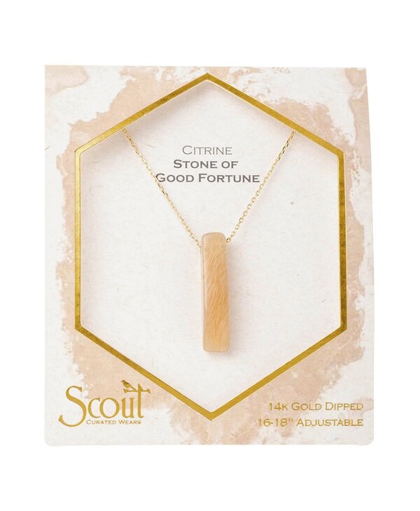 Scout Citrine Necklace, Stone of Good Fortune