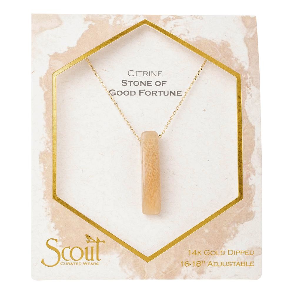 Scout Citrine Necklace, Stone of Good Fortune