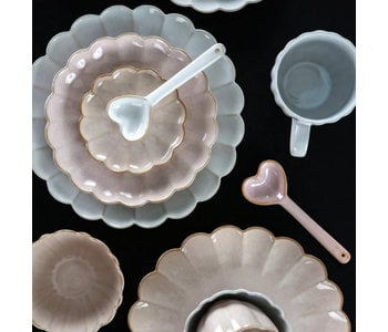 Ceramic Heart Spoon White