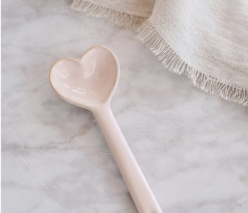 Ceramic Heart Spoon Blush