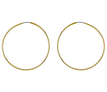 Sanne Hoops 45 mm, Gold Plated