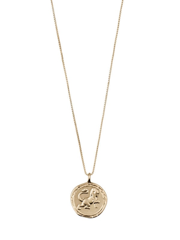 Pilgrim Horoscope Crystal Necklace, Gold Plated