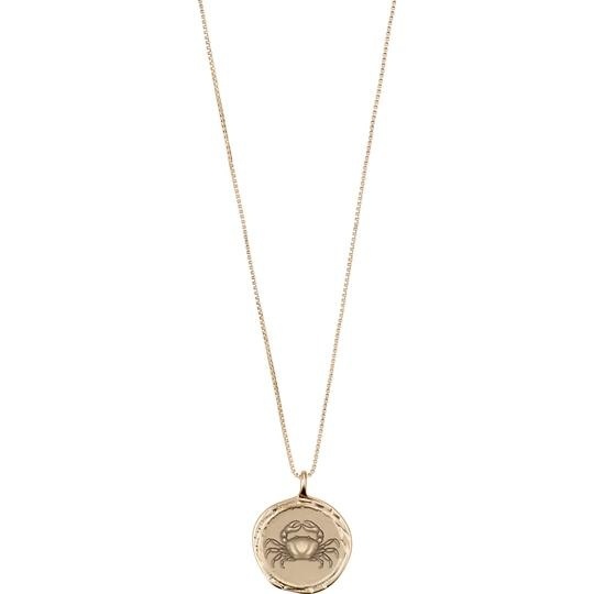 Pilgrim Horoscope Crystal Necklace, Gold Plated