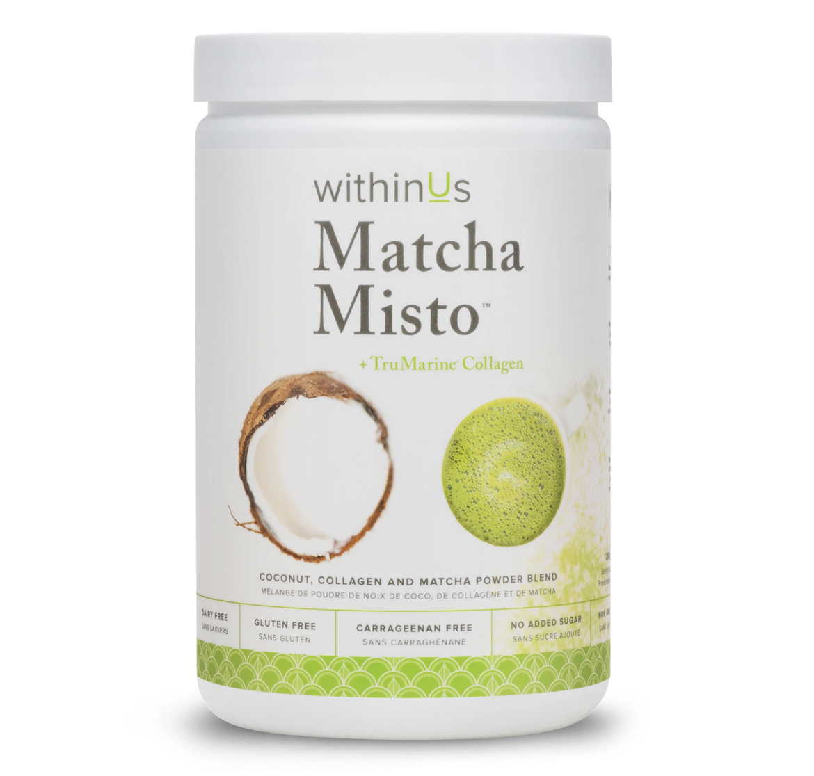 WithinUs Matcha Misto + TruMarine® Collagen Jar