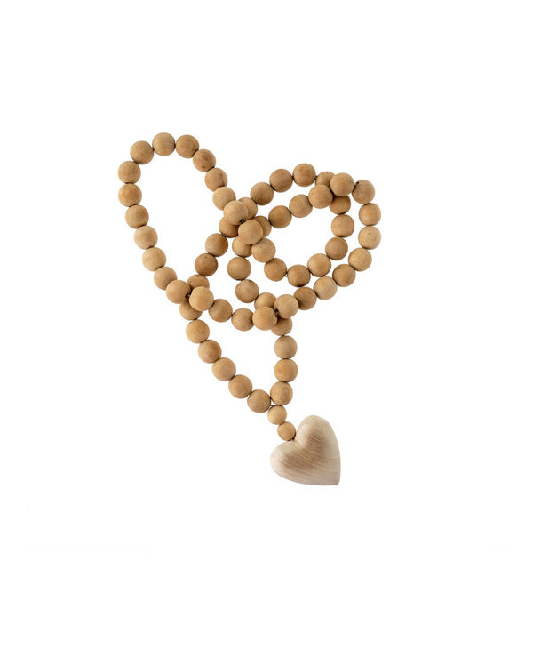 Indaba Trading Co. Wooden Heart Prayer Beads, Large