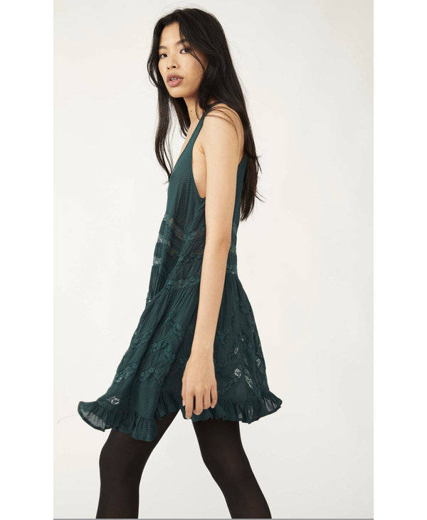 Voile and Lace Trapeze Slip - Crown 