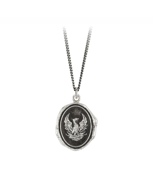 Pyrrha Fire Within Sterling Silver 20" Fine Curb