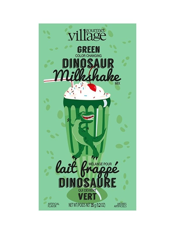 GOURMET VILLAGE Mini Milkshake Dino Green
