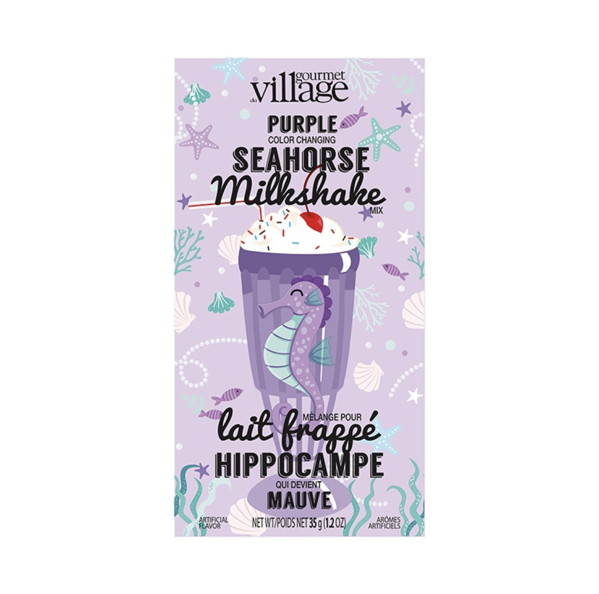 GOURMET VILLAGE Mini Milkshake Seahorse Purple