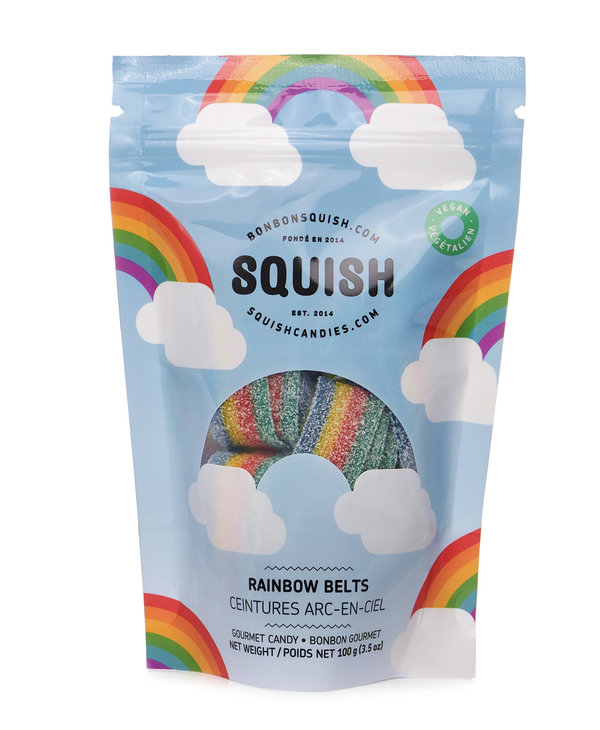 Squish Candy VEGAN Rainbow Belts by Squish