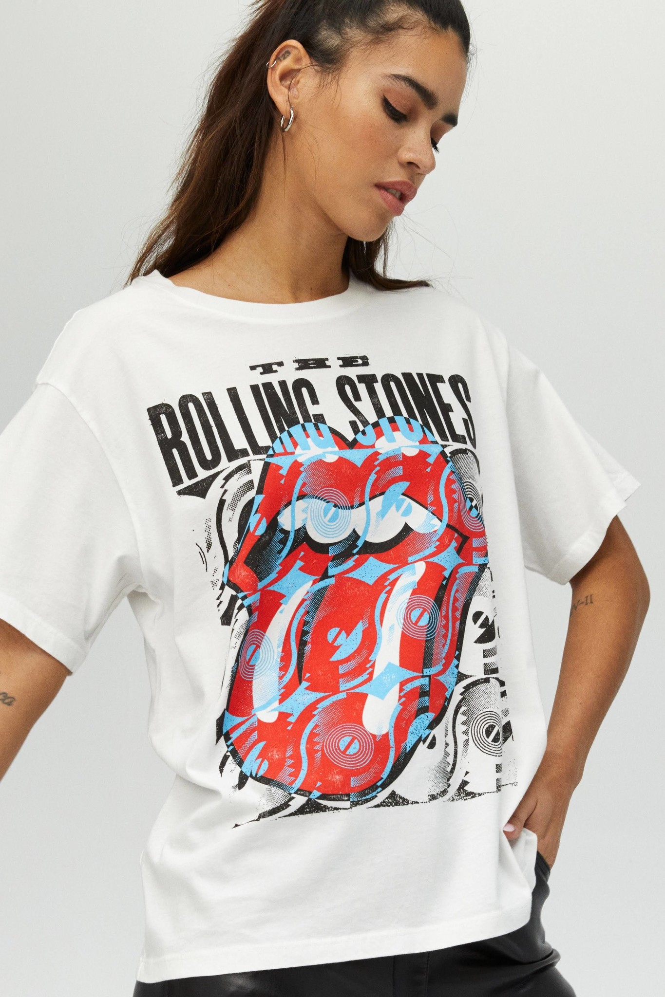 Day Dreamer Rolling Stones Record Tongue Boyfriend Tee