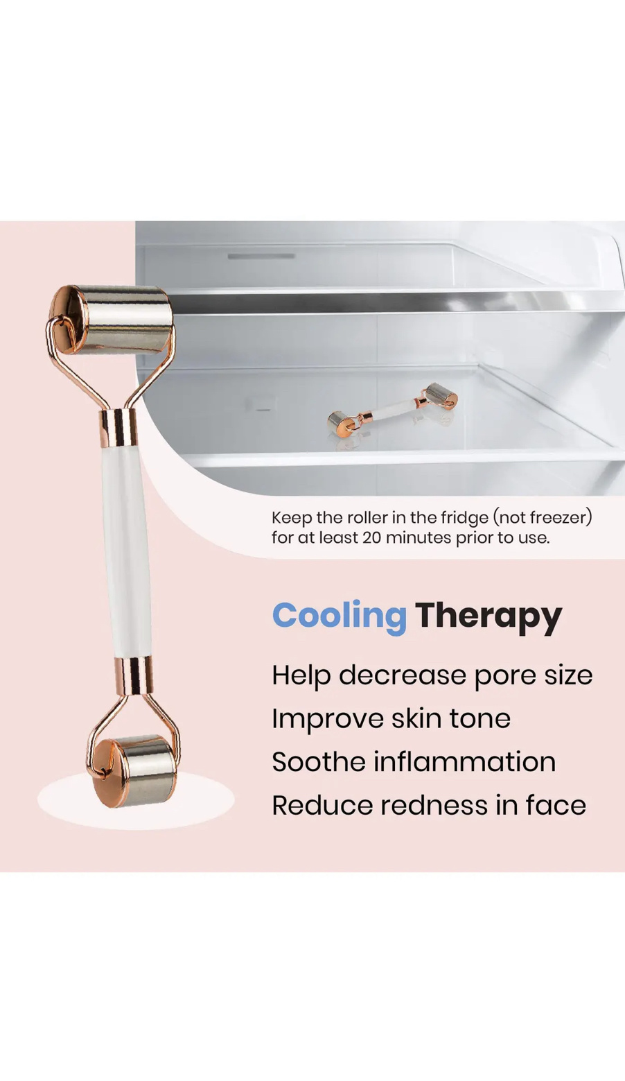Lindo Stainless Steel Cryotherapy Facial Roller