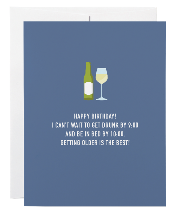 Classy Cards Drunk by Nine Birthday Card