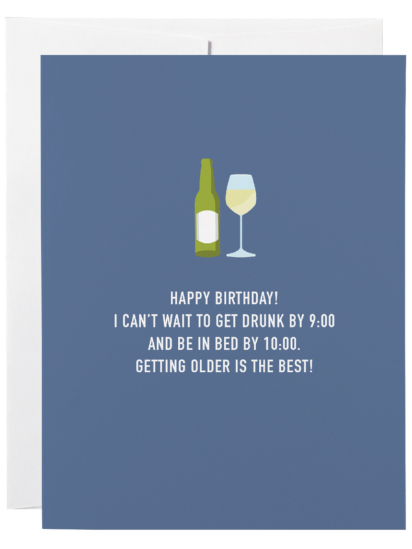 Classy Cards Drunk by Nine Birthday Card
