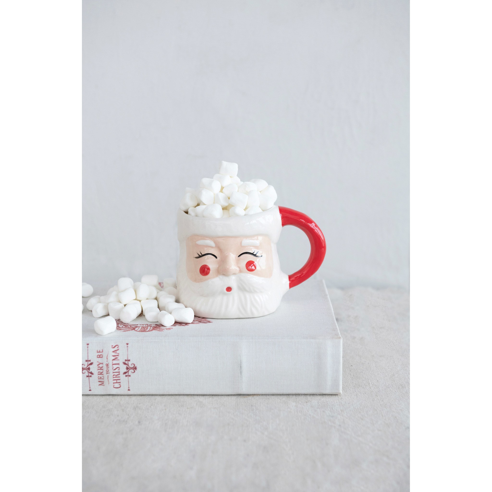 CREATIVE CO-OP Stoneware Santa Mug