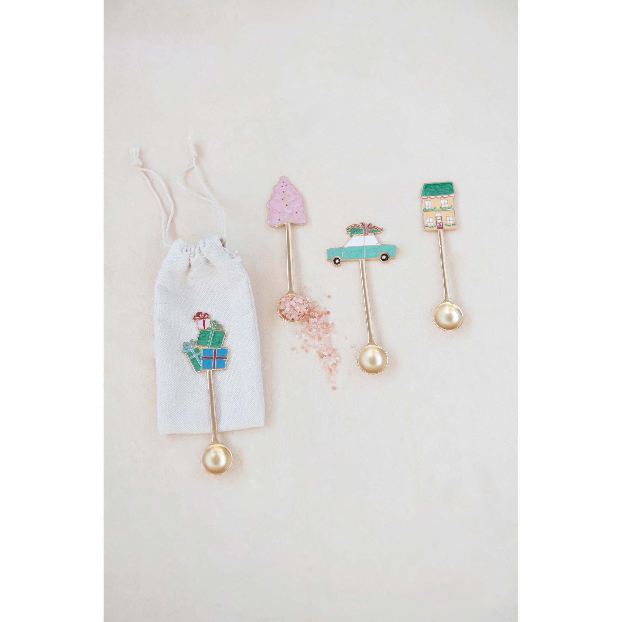 CREATIVE CO-OP Holiday Zinc Alloy Spoons