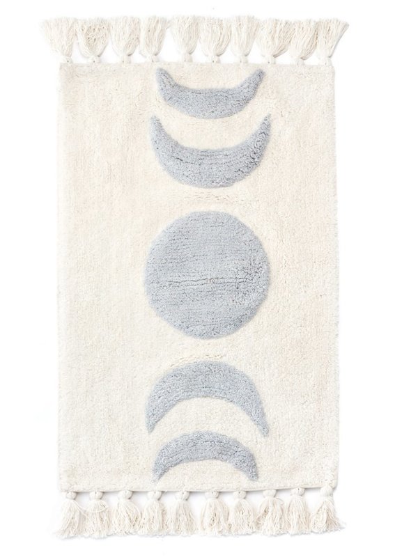 ADV Pine Centre Moon Phase Tufted Tassel Bathmats