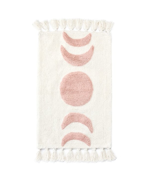 ADV Pine Centre Moon Phase Tufted Tassel Bathmats