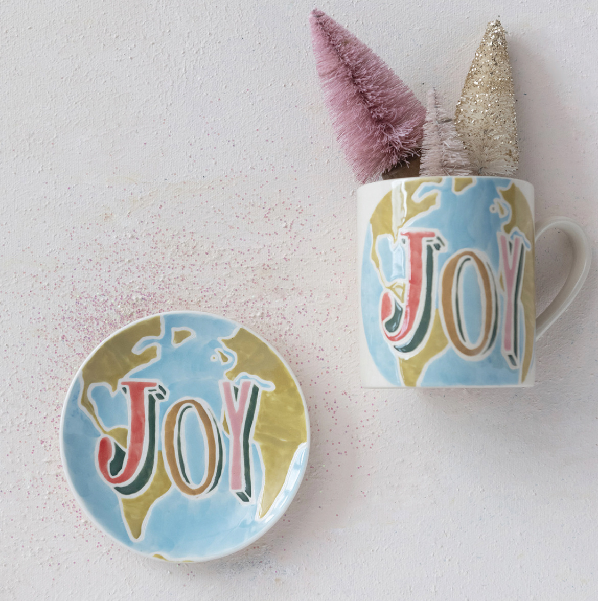 CREATIVE CO-OP Joy Mug 8 oz