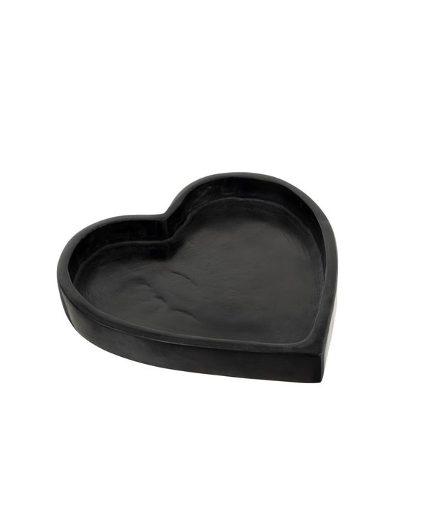Indaba Trading Co. Black Stone Heart Dish