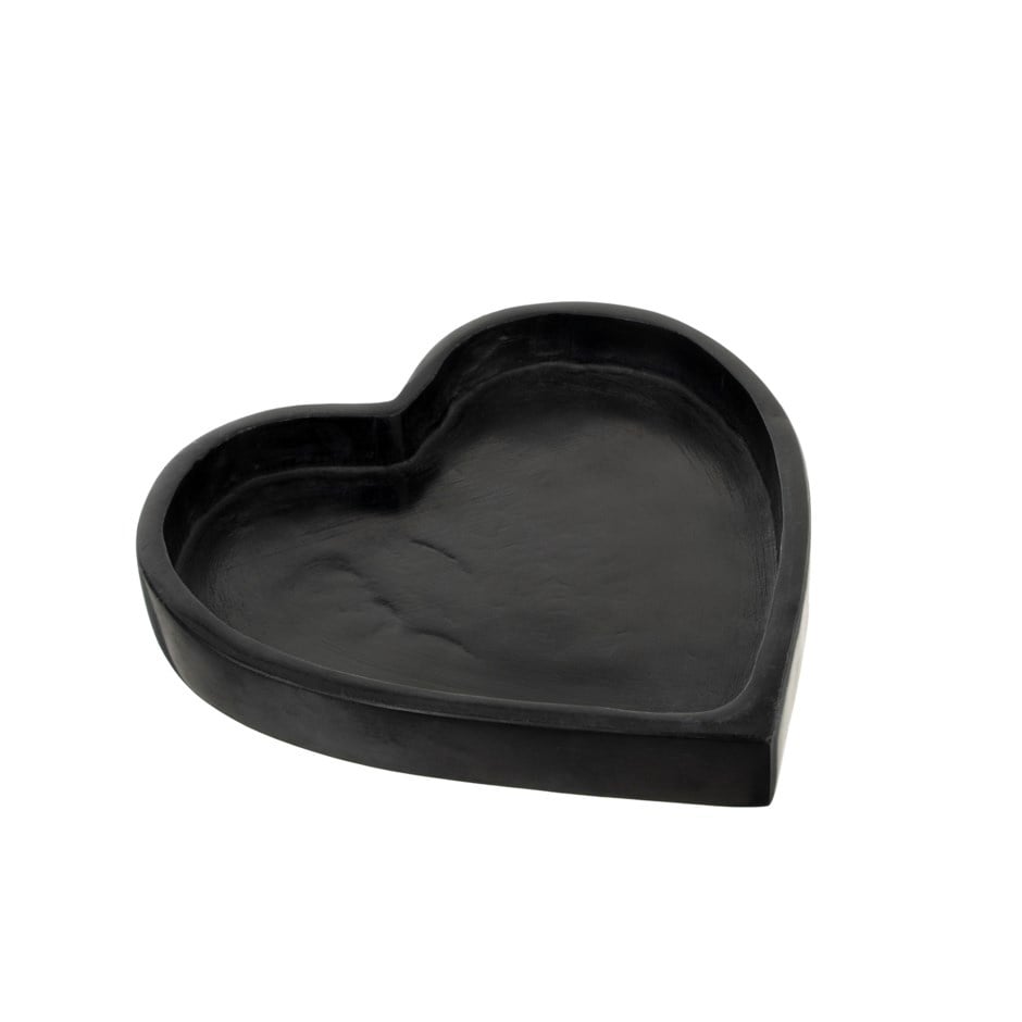 Indaba Trading Co. Black Stone Heart Dish
