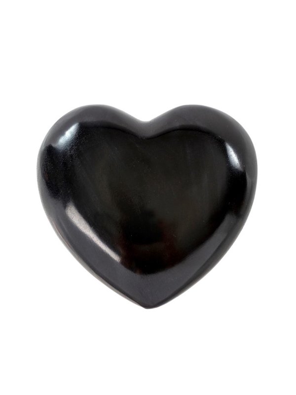 Indaba Trading Co. Mini Soapstone Heart, Black