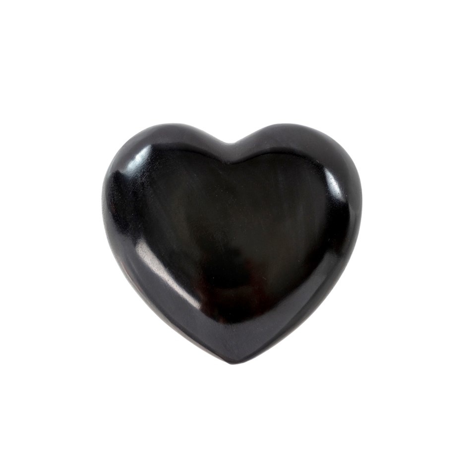 Indaba Trading Co. Mini Soapstone Heart, Black