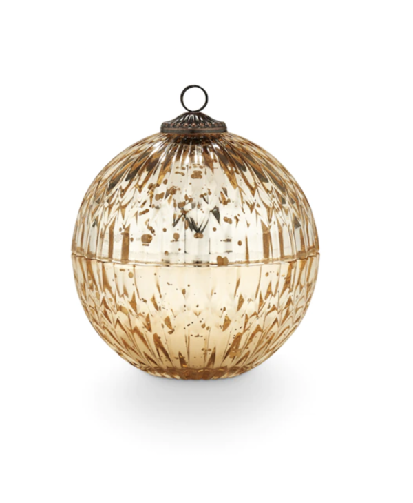 Illume Winter White Glass Ornament Candle