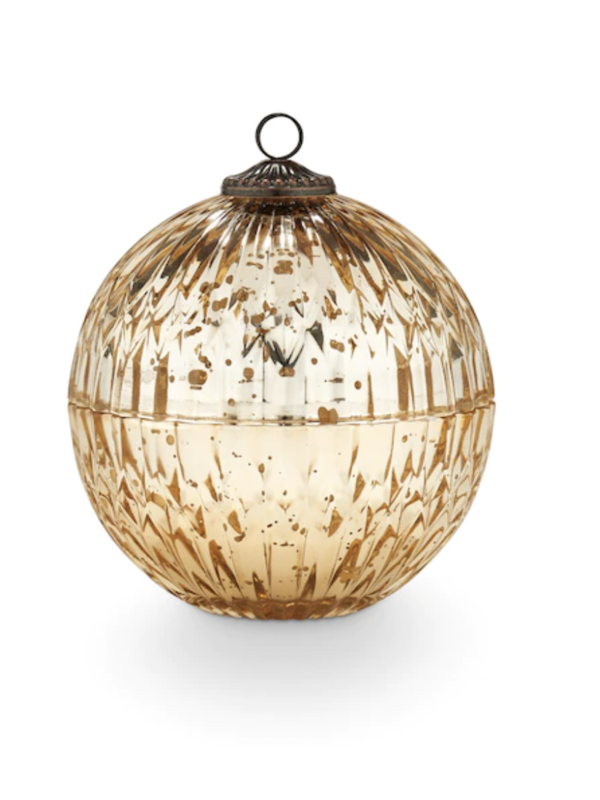 Illume Winter White Glass Ornament Candle
