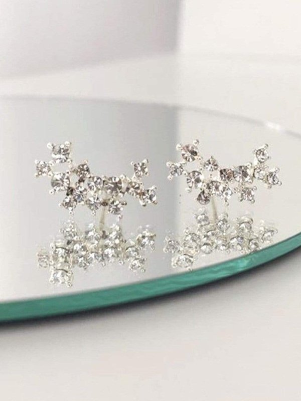 Lovers Tempo Stardust Ear Climber Earrings, Clear