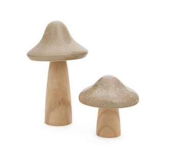Glass Top Mushroom Decor