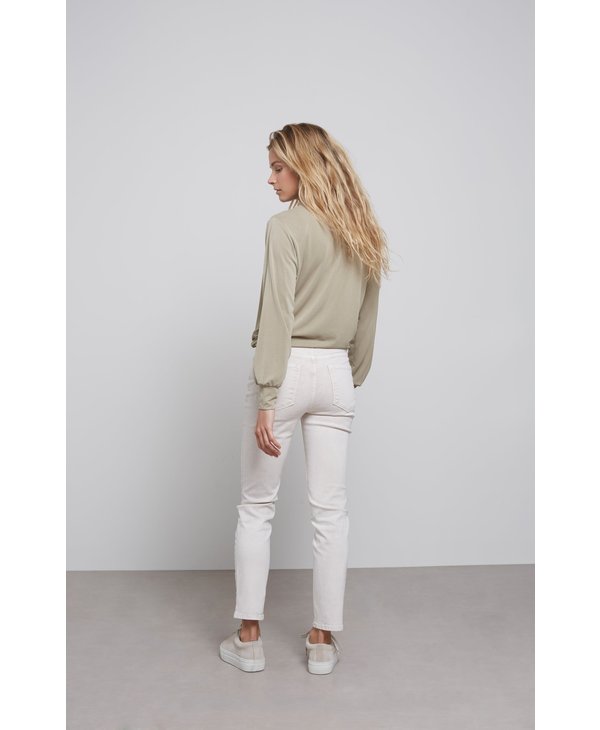 YAYA Turtleneck Top with Knotted Waist