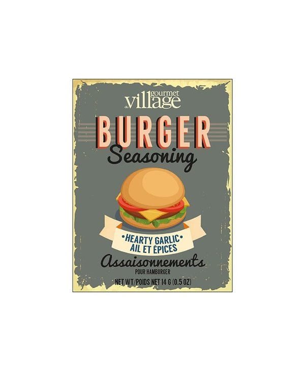 GOURMET VILLAGE Burger Seasoning Recipe Box